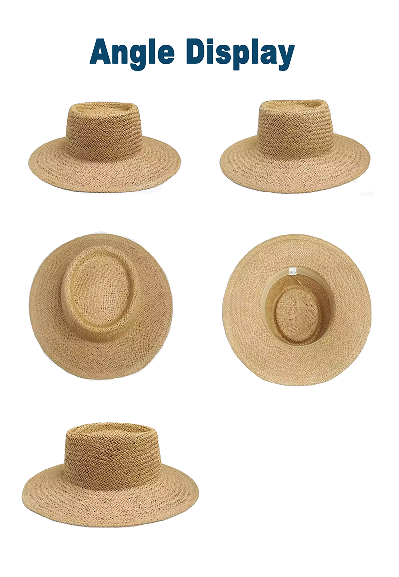 flat top wide brim straw hats