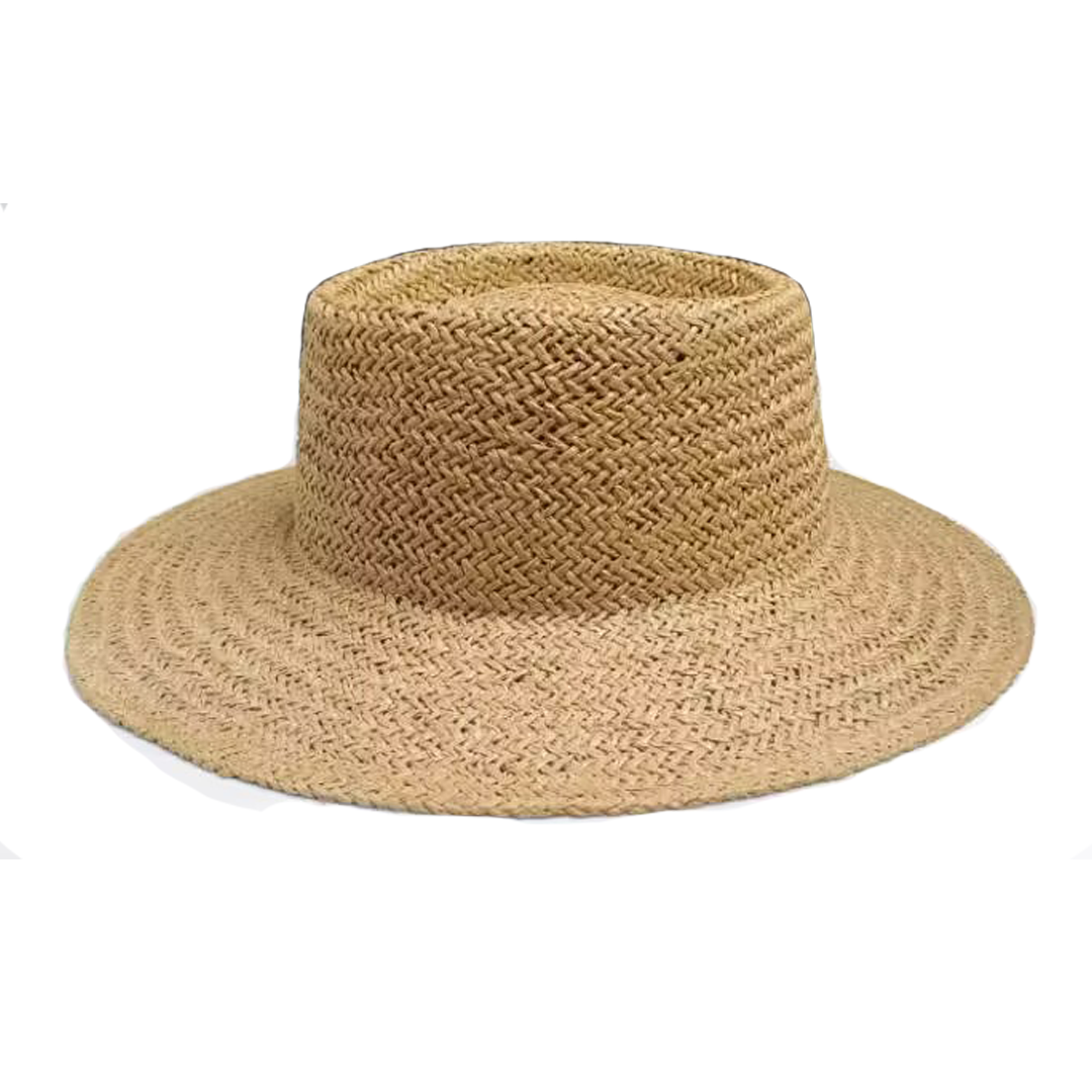 flat top wide brim straw hats