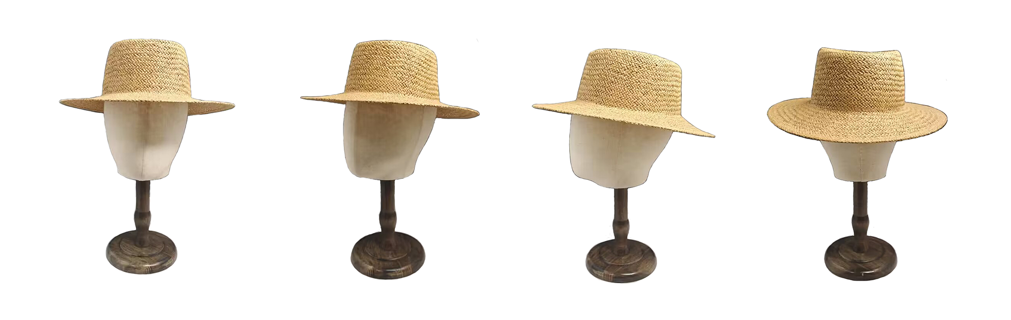 flat top wide brim straw hats