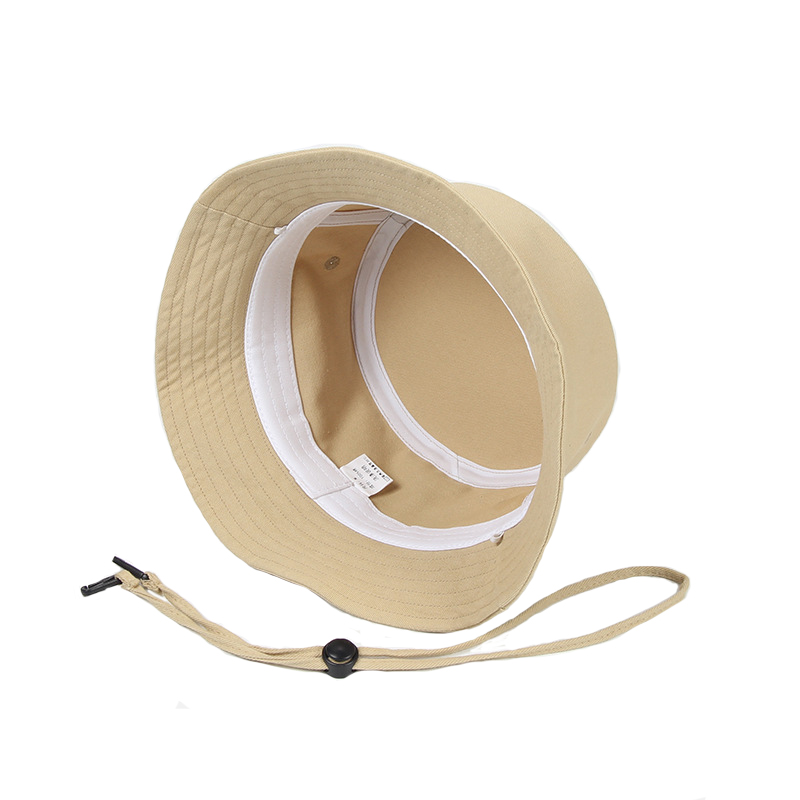 bucket hat with windbreak rope