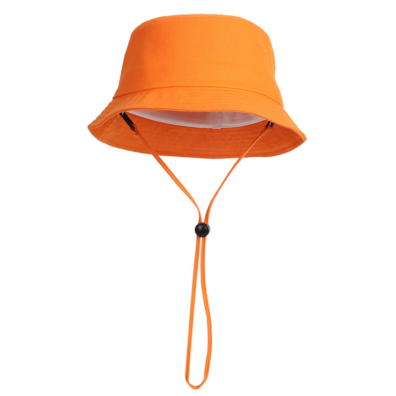 bucket hat with windbreak rope