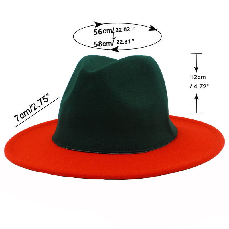 color blocked fedora hat