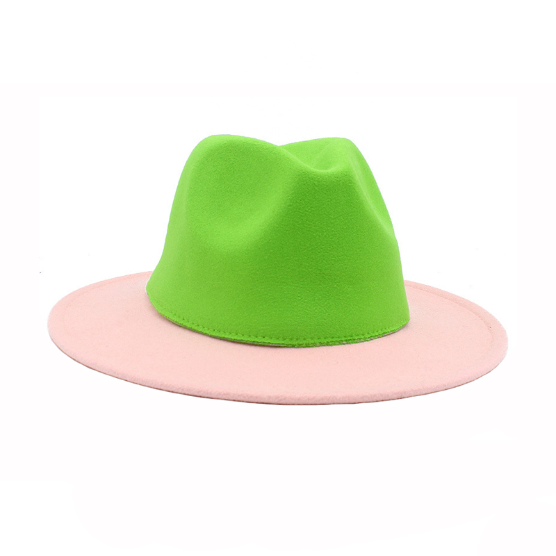 color blocked fedora hat