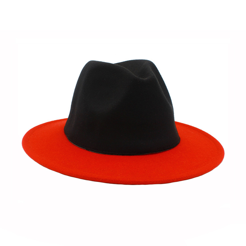 color blocked fedora hat