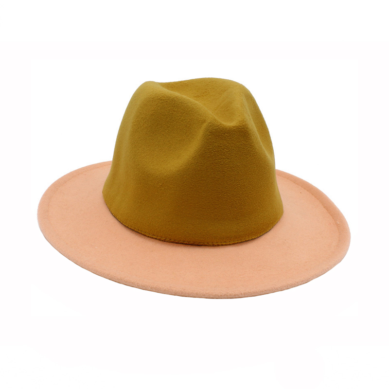 color blocked fedora hat