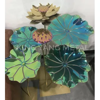 Stainless Steel Sculpture Lotus Flowers