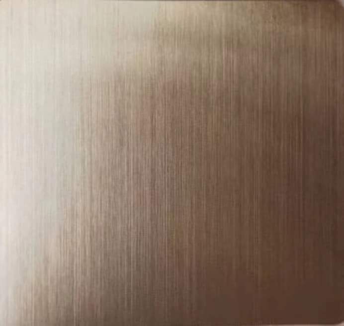 Champagne Hairline Finish Stainless Steel Sheet