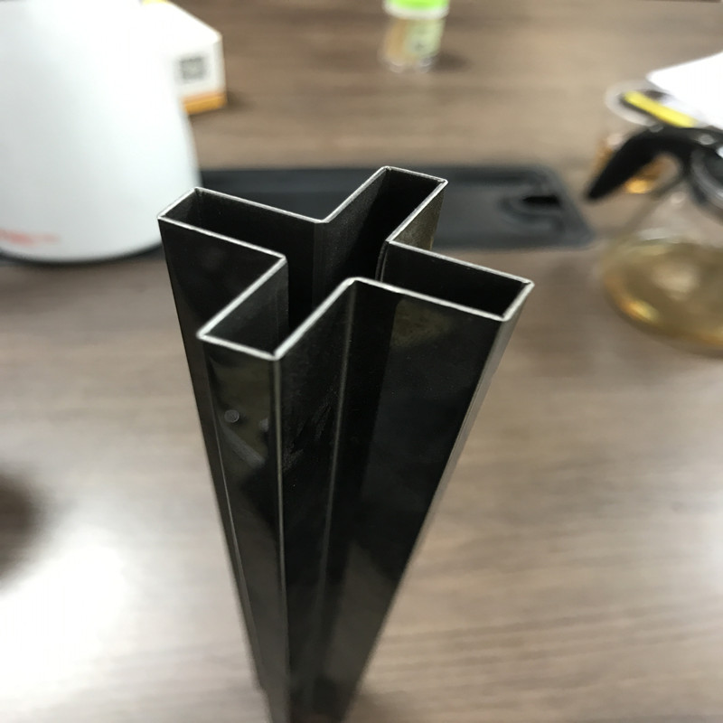 V-cut and bended profile(Titanium Black Mirror)