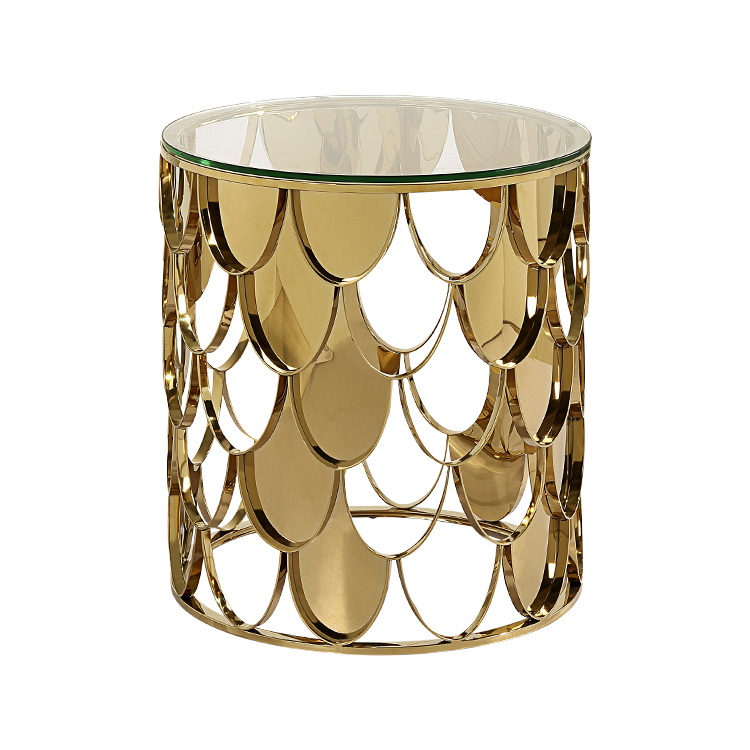 Glass-topped Stainless Steel Table