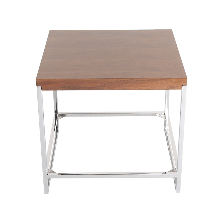 Wood-topped Stainless Steel Table
