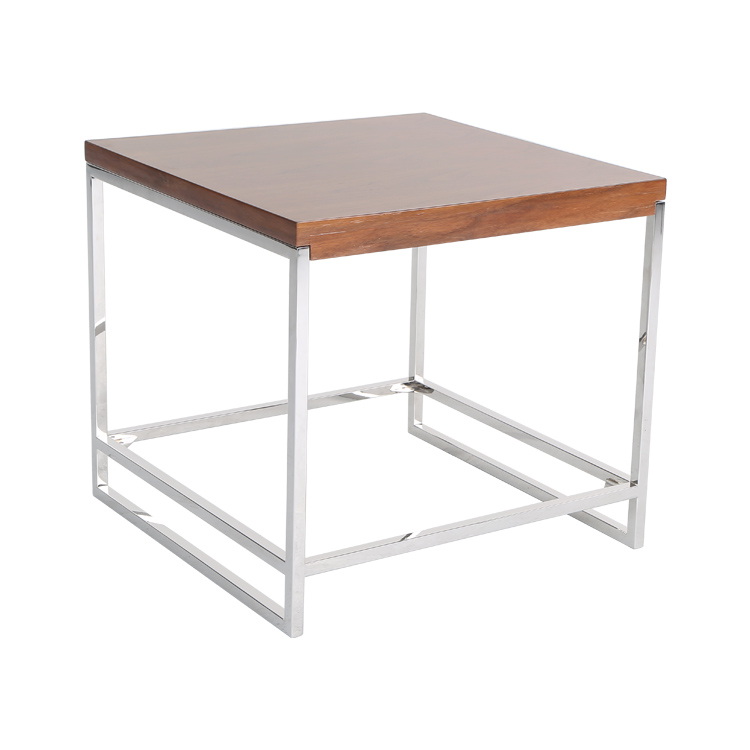Wood-topped Stainless Steel Table