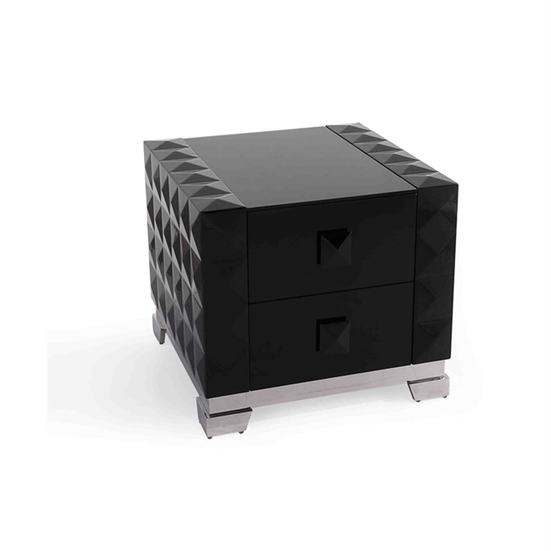 Nightstand Stainless steel Black
