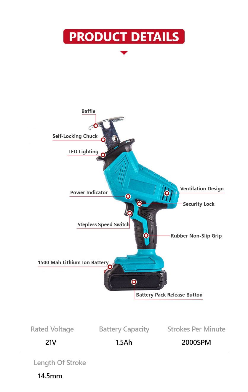 Lithuim Ion Reciprocating Saw, PC043