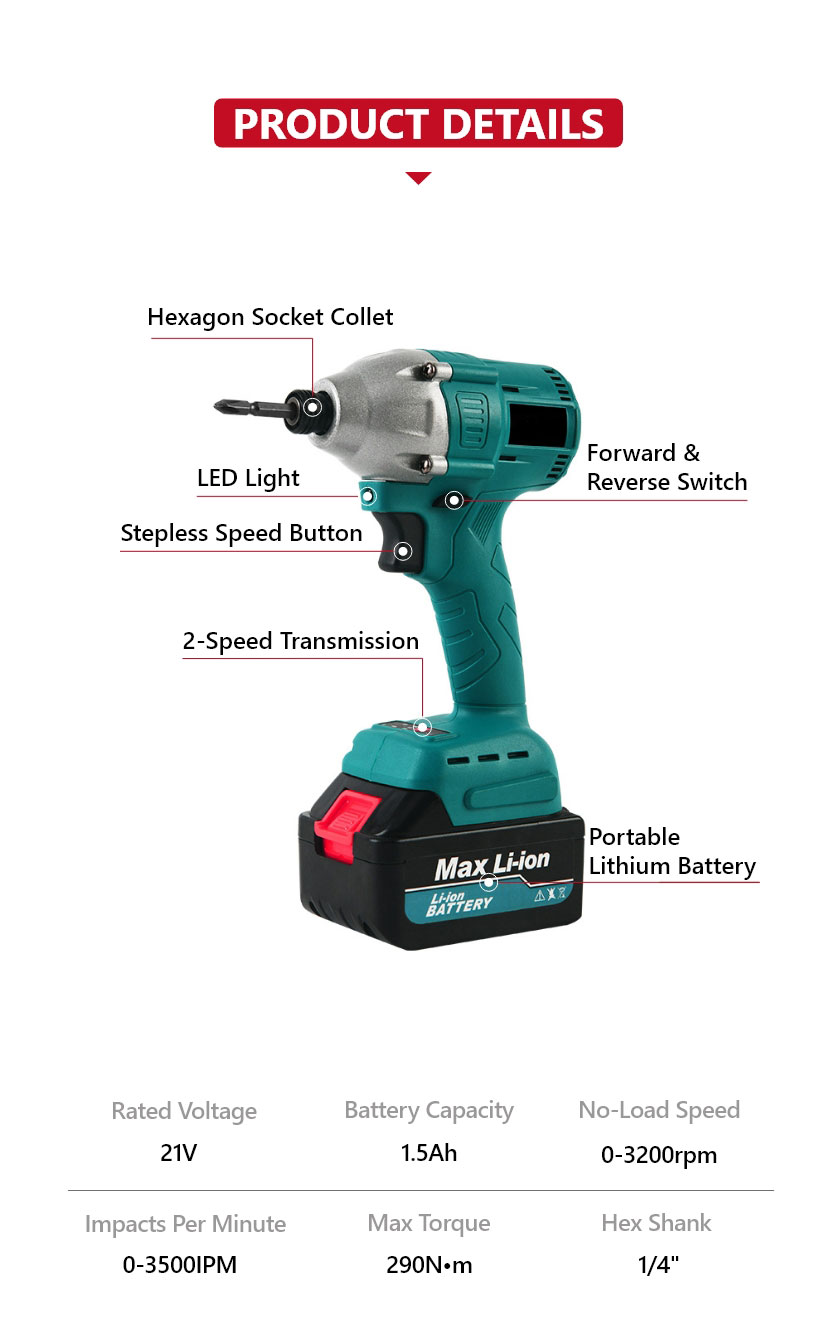 Brushless Lithium Screwdriver, PD021