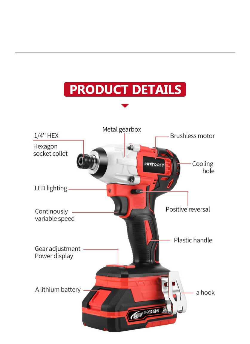 Brushless Lithium Screwdriver, PD022