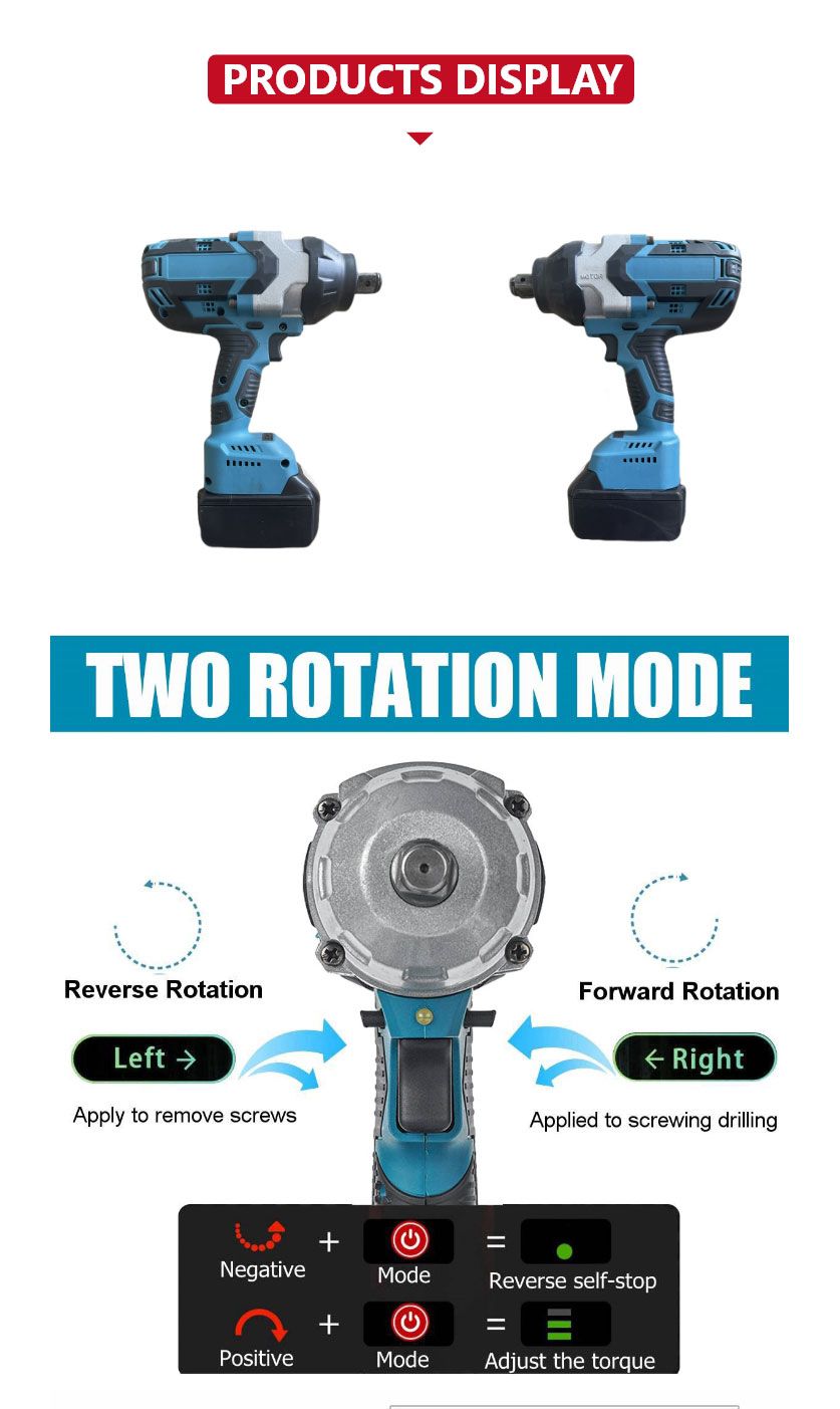 Brushless Electric Impact Wrench, PD028