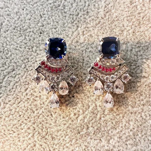 sapphire stud earring
