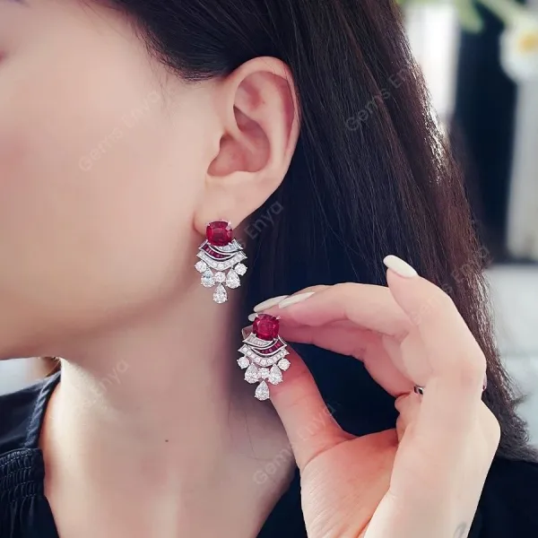 sapphire stud earring