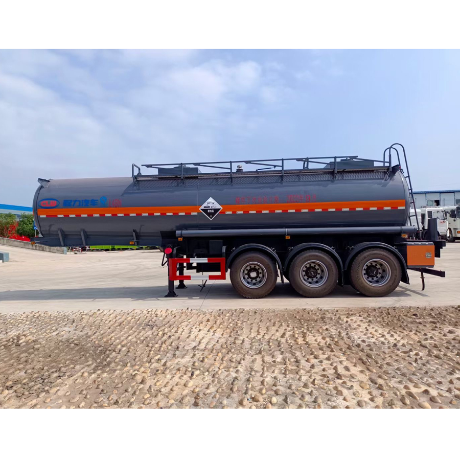 sulfuric acid tank semi trailer, corrosive liquid tank trailer