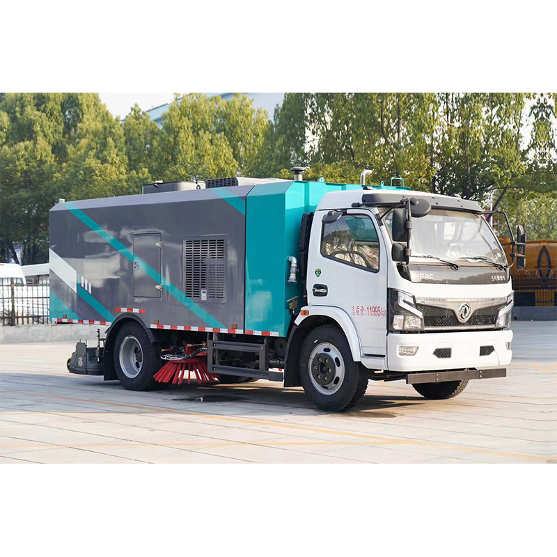 Dongfeng road sweeper and road dust suction truck