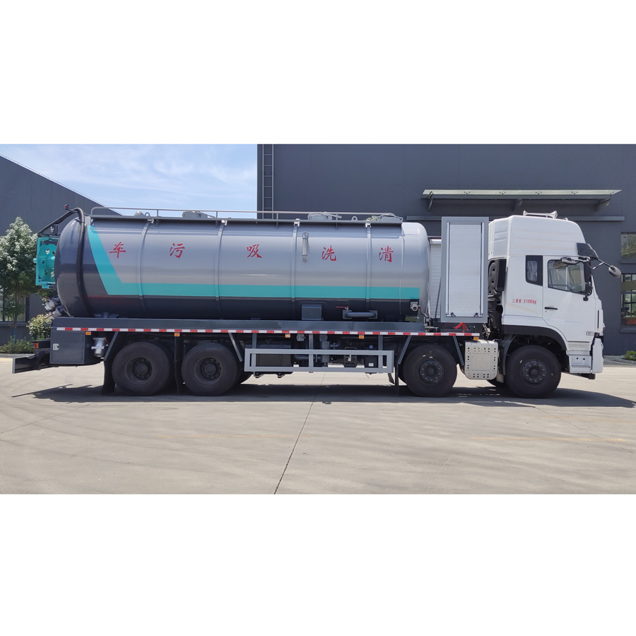 Dongfeng 8x4 vacuum suction and cleaning truck