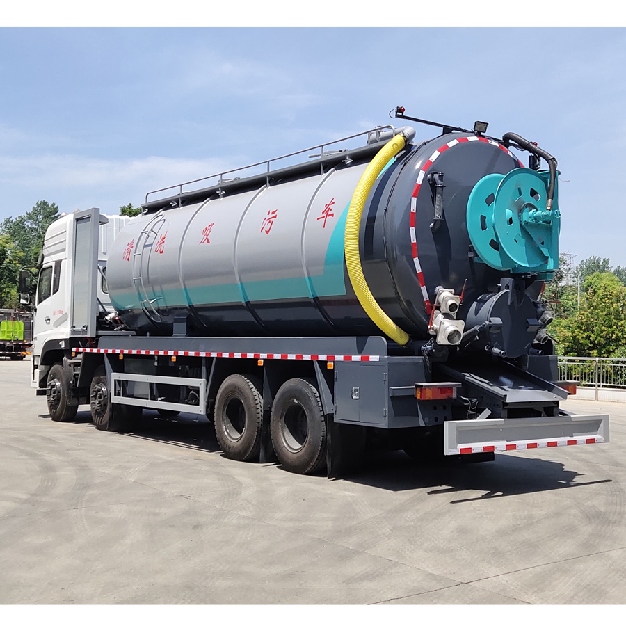 Dongfeng 8x4 vacuum suction and cleaning truck