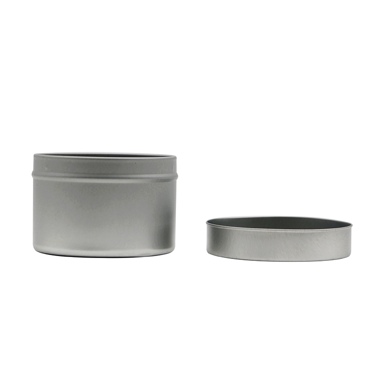 Sliver Round Candle Tin Containers