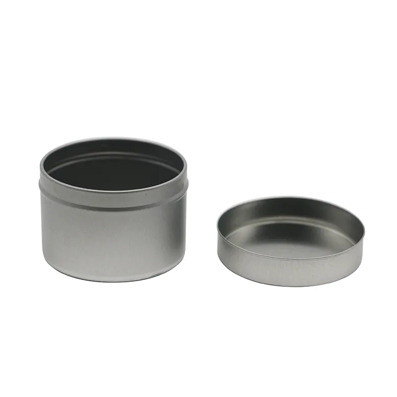 Sliver Round Candle Tin Containers