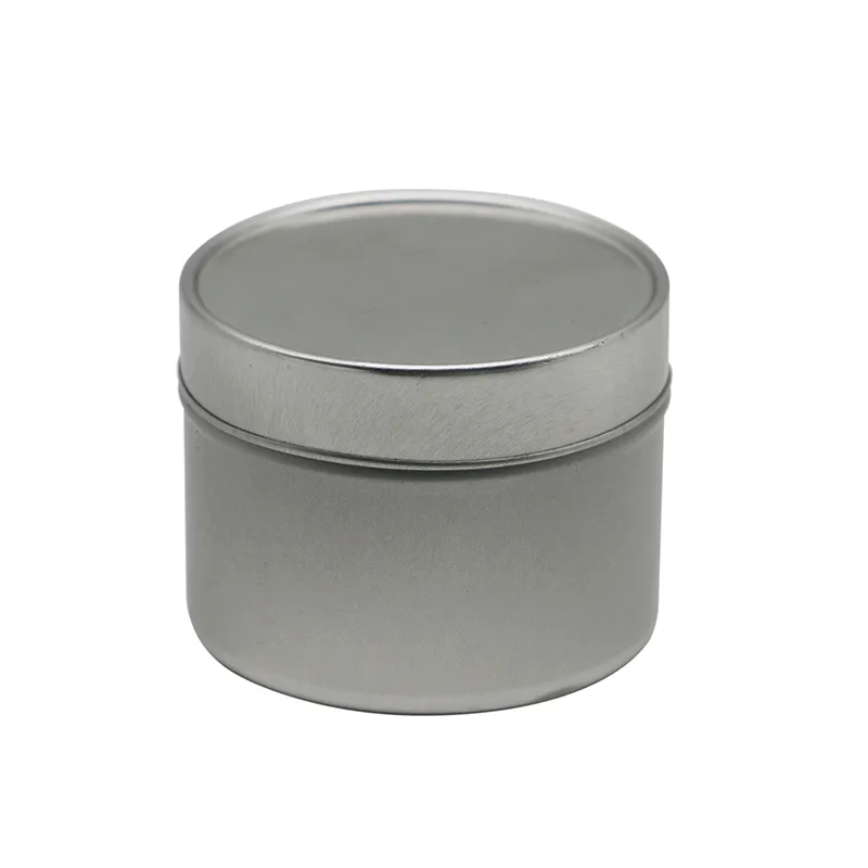 Sliver Round Candle Tin Containers