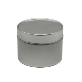 Sliver Round Candle Tin Containers