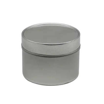 Sliver Round Candle Tin Containers