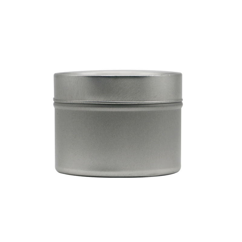 Sliver Round Candle Tin Containers