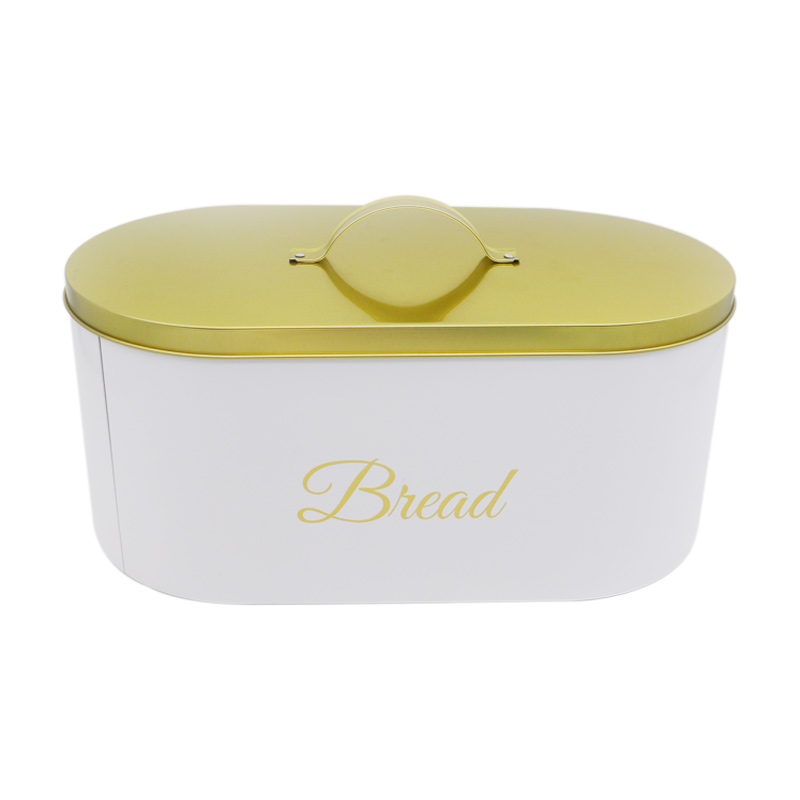 Oval Tin Bread Box