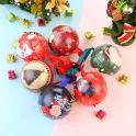 Small Christmas Gift Tin Balls Ornaments