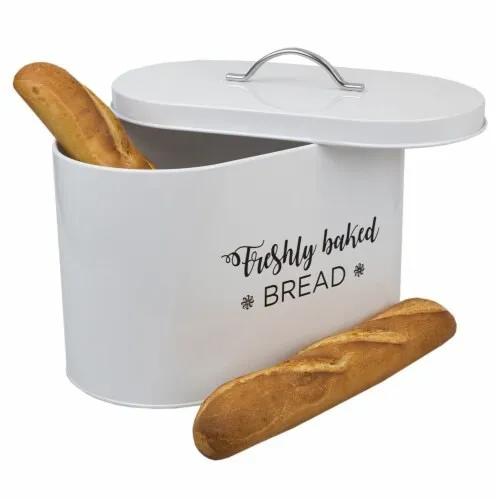 Oval Tin Bread Box