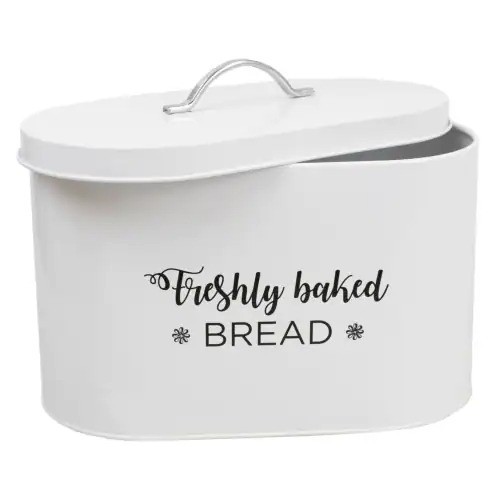 Oval Tin Bread Box