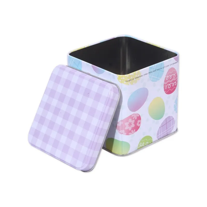 Small Square Candle Tin Containers