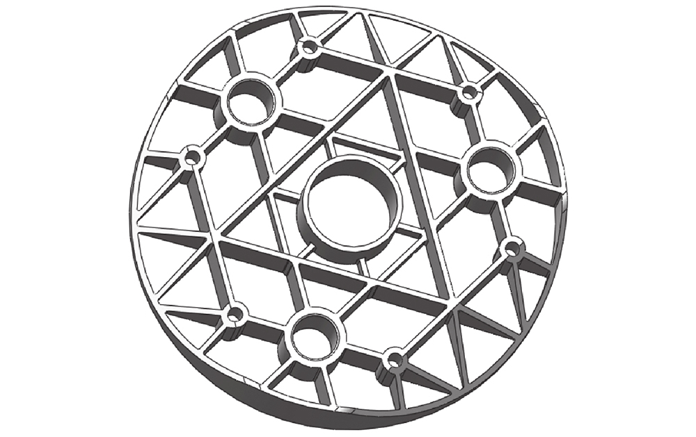 Topological optimization of lightweight aluminum mirror