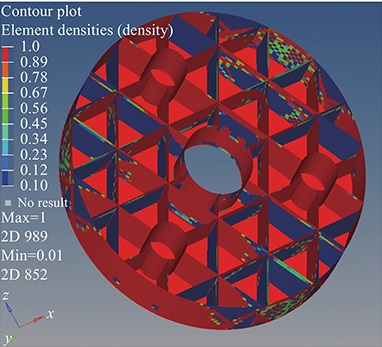 Topological optimization of lightweight aluminum mirror