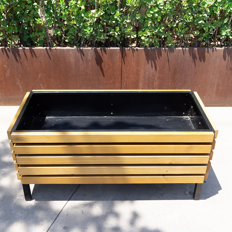 ZY Outdoor Wooden Slat Planter