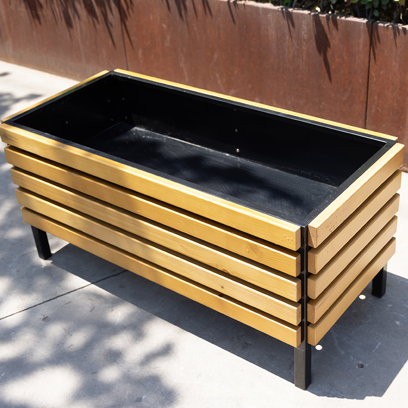 ZY Outdoor Wooden Slat Planter