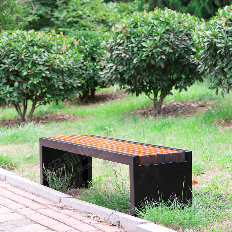 TMI Carbon Steel Outdoor Bench
