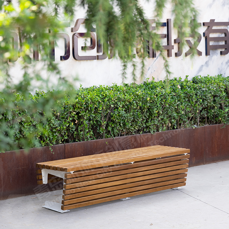 WS Galvanized Steel Outdoor Bench