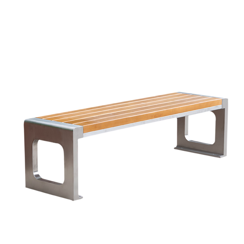 BLK Stainless Steel Outdoor Bench