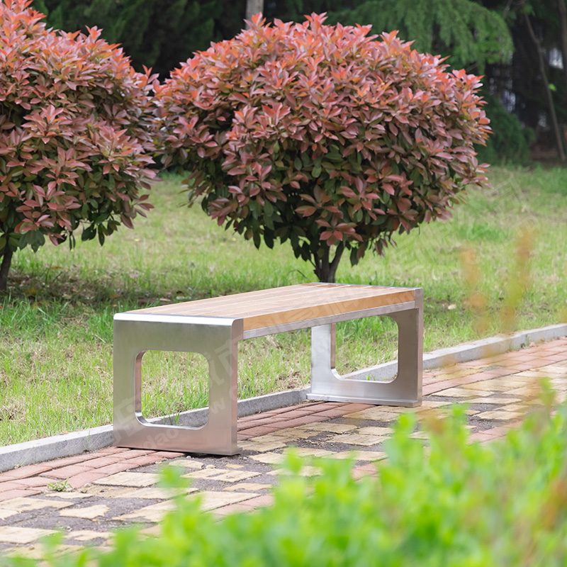 BLK Stainless Steel Outdoor Bench