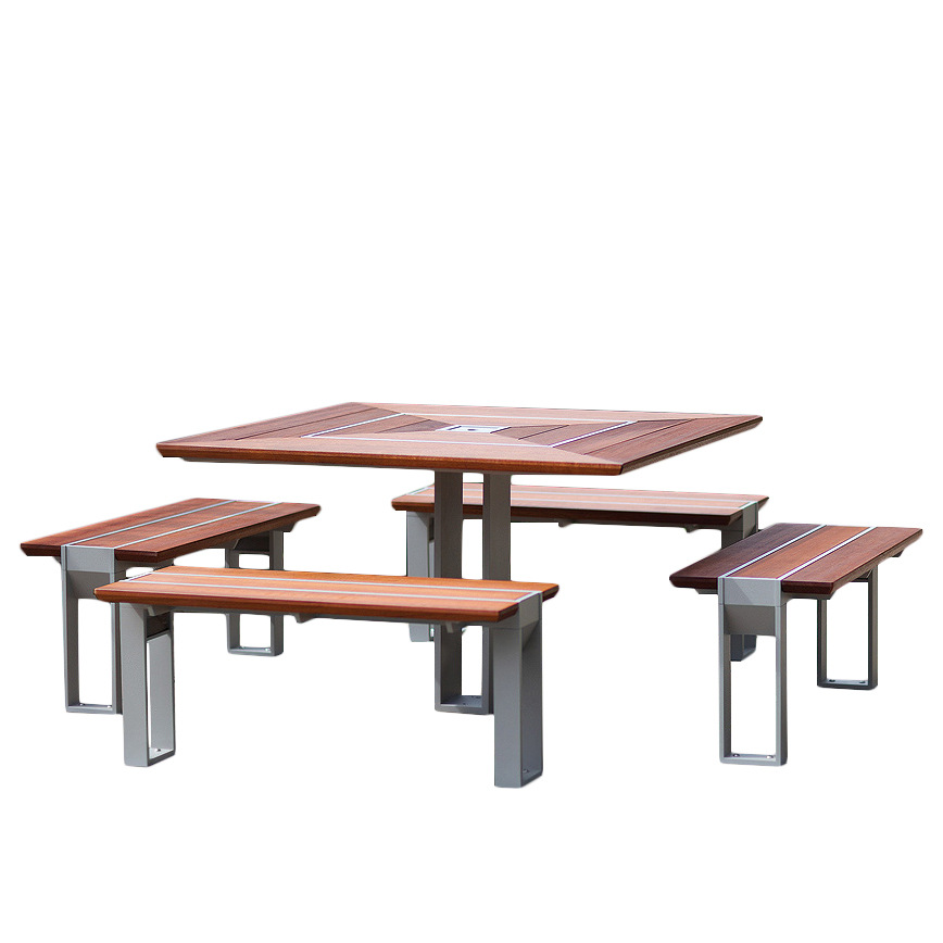 APKS Carbon Steel Picnic Table with Benches