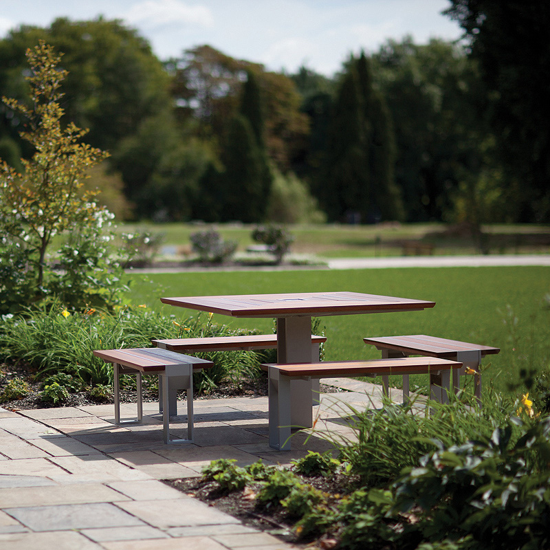 APKS Carbon Steel Picnic Table with Benches