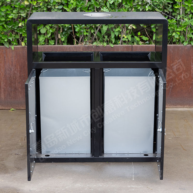 SL Quadruple Outdoor Wooden Classified Litter Bin