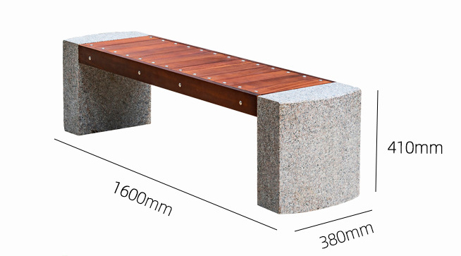 HBS Commercial Granite Park Bench