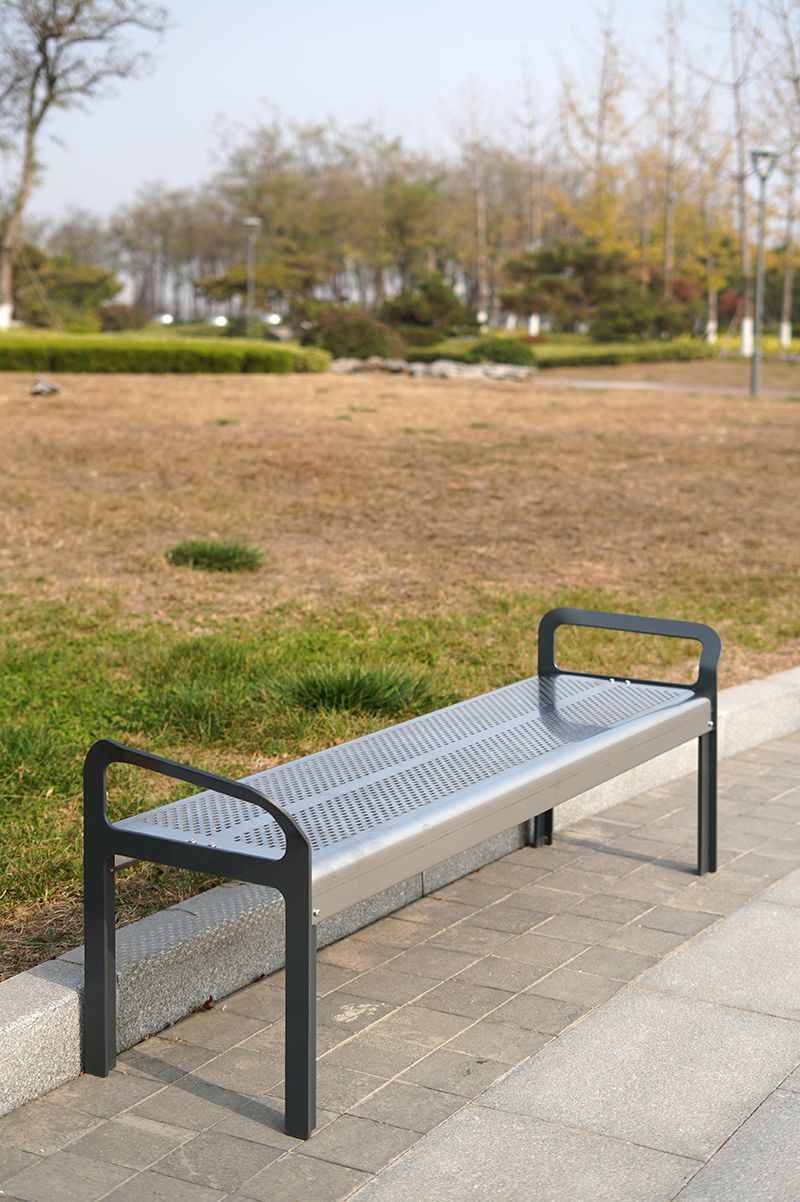 TLS Carbon Steel Outdoor Bench